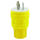 Leviton 24W49 Wetguard Locking Plug in High-Visibility Yellow